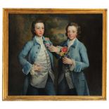 18TH CENTURY ENGLISH SCHOOL The Blue Boys, oil on canvas, 98 x 114cm