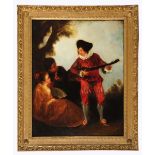 CIRCLE OF JEAN-ANTOINE WATTEAU (1684-1721) The Mandolin player, oil on canvas, 72 x 57cm