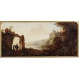 CLEMENT BURLISON (1815-1899) 'Italian Landscape', faintly inscribed to label verso,