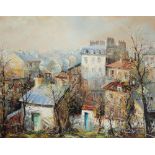 LUCIEN DELARUE (1925-2011) 'Early Morning Sun' (Parisian Rooftops), signed, oil on canvas, 63 x