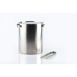 Arne Jacobsen (1902-1971) for Stelton Ice bucket and tongs, circa 1968 stainless steel