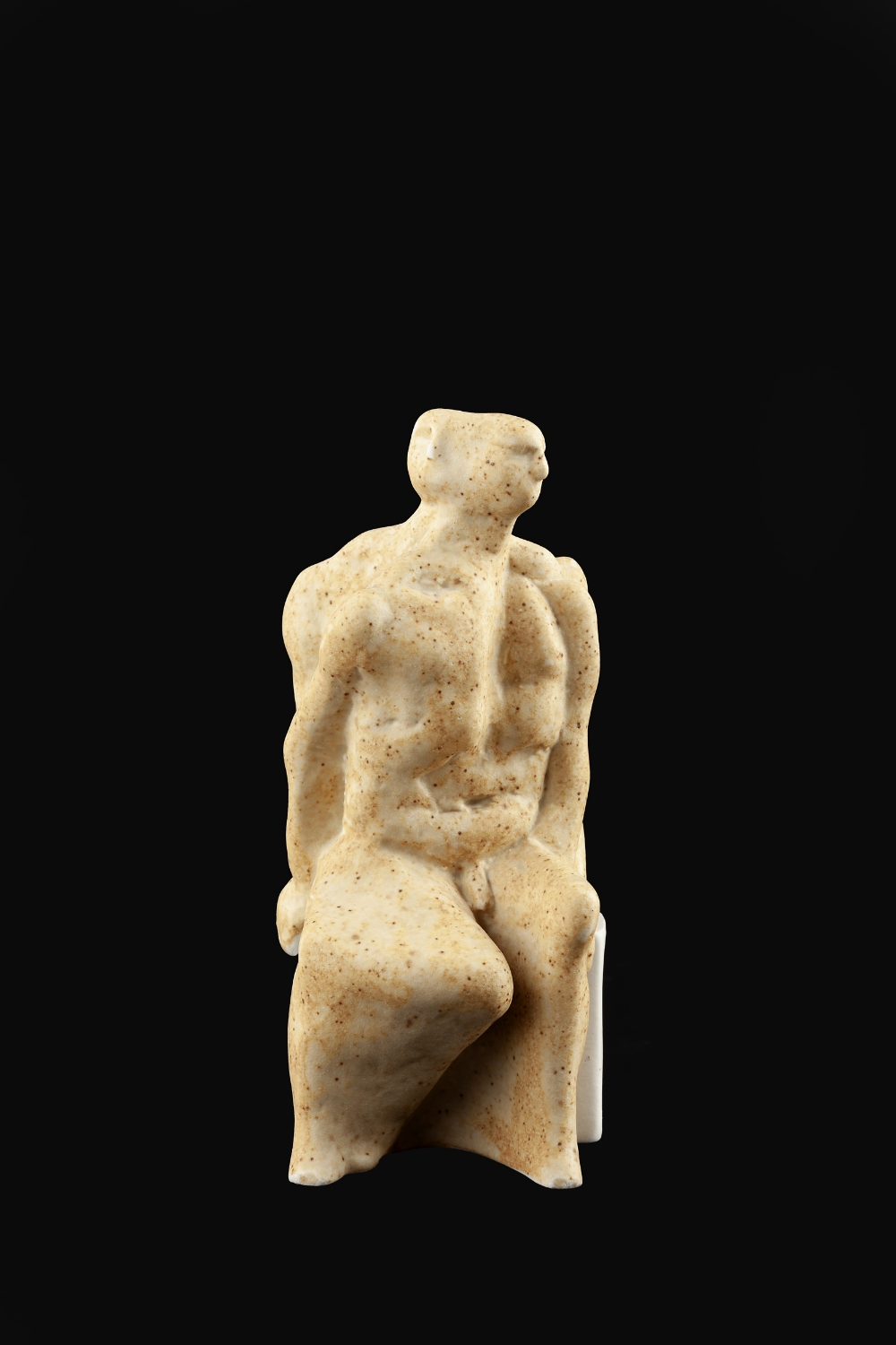 Peter Wright (1919-2003) Maquette for seated figures porcelain with oatmeal glaze 27/200, incised - Image 2 of 2