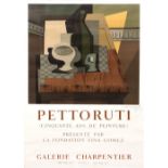Emilio Pettoruti (1892-1971) Pettoruti exhibition poster for Galerie Charpentier signed in pen and