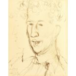 Ronald Searle (1920-2011) Portrait of Robert Graves, July 26th, 1950 signed, dated, and inscribed (