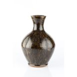 Trevor Corser (1938-2015) at Leach Pottery Vase brown and green glaze impressed potter's and pottery