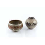 Barbara Cass (1921-1992) Bowl and vase incised signatures vase 10.5cm high (2).