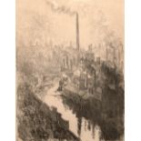 Joseph Pennell (1860-1926) The Big Chimney, Sheffield, 1910 signed in pencil (in the margin) etching