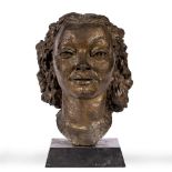 Jacob Epstein (1880-1959) Portrait of Pola Nerenska bronze on black marble base 38cm high, 27cm wide