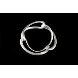 Regitze Overgaard (Danish, Contemporary) for Georg Jensen 'Infinity' bangle signed and stamped '925S