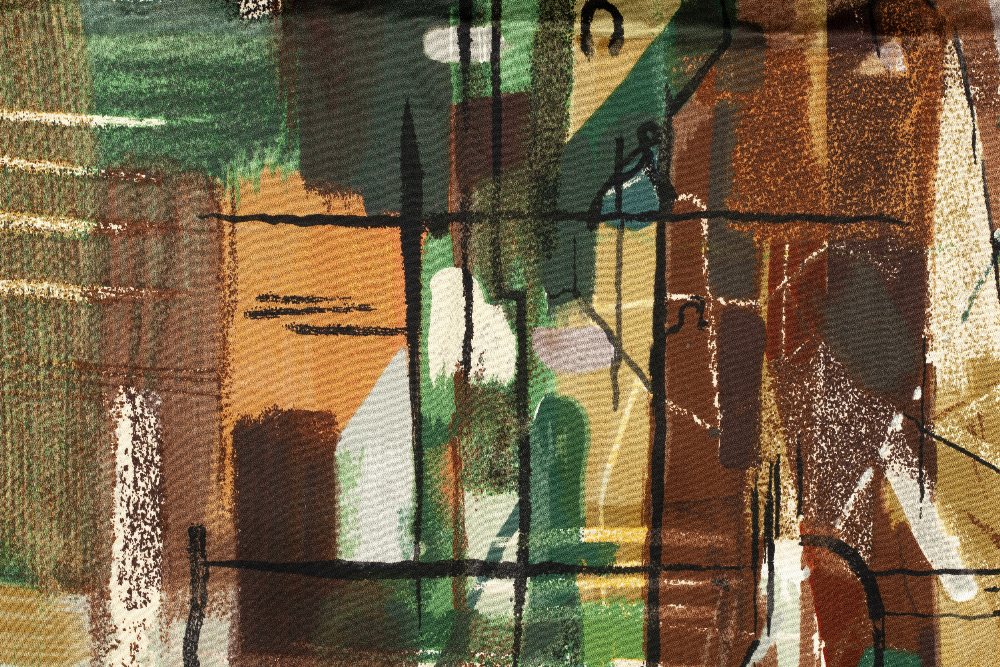 John Piper (1903-1992) for A. Sanderson & Sons Ltd. 'The Stones of Bath', green colourway,