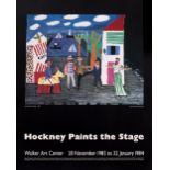 After David Hockney (b.1937) 'Hockney paints the stage, Hayward Gallery', 1985 signed in pencil (