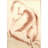 Frank Dobson (1888-1963) Nude signed in pencil (lower left) red chalk 25cm x 36cm. Provenance: