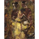 Harish Raut (1925-2002) Exotic figures signed (lower right) oils on board 43cm x 33cm.