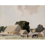 Averil Burleigh (1883-1949) Farmyard signed (lower right) watercolour 27cm x 36cm.