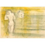 Austin Wright (1911-2007) Two figures in water, 1949 signed and dated (lower right) watercolour