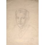 Robert Baker (1909-1992) Self-Portrait, 1928 signed and dated (lower right) pencil 28.5cm x 20.