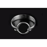 Hans Hansen (Danish, 20th Century) Silver bangle of tapered form with hoop clasp signed and