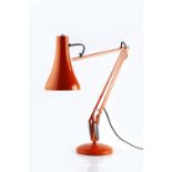Anglepoise Type Desk lamp, circa 1970 Orange Manufacturer by Herbert Terry & Sons 81cm high
