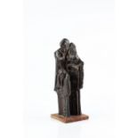 1960s School 'Three Lonely Old Men', 1969 signed indistinctly, titled and dated (to base) bronze