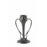 Archibald Knox (1864-1933) 'Tudric' vase, circa 1900 pewter with whiplash foliate handles stamped