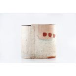 Craig Underhill (b.1968) Slab vase engobe layers and oxide glazes incised signature 37.2cm high,