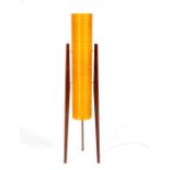 Novoplast for Habitat 'Rocket' floor lamp with teak supports 112cm high.