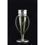 Attributed to Archibald Knox (1864-1933) for Liberty & Co. Vase, design no.0957 pewter, with green