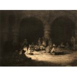 Mortimer Luddington Menpes (1855-1938) Midnight Market, Puebla, circa 1907/08 signed in pencil