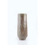 Phil Rogers (b.1951) Vase cylindrical form, incised decoration impressed potter's seal 28.5cm