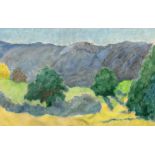 Eardley Knollys (1902-1991) Trees and mountains signed (lower left) oils on paper 48cm x 73cm.