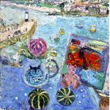 Linda Weir (b.1951) St. Ives, summer flowers, 2006 signed and dated (lower right) oils on canvas