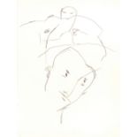 Keith Vaughan (1912-1977) Head study studio stamp (to reverse) pencil on paper 24.9cm x 18.7cm.