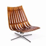 Hans Brattrud for Hove Mobler, Norway 'Scandia' swivel lounge chair, designed in 1957 rosewood