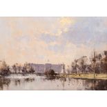 James Longueville (b.1942) 'Buckingham Palace from St. James' signed (lower right) titled and