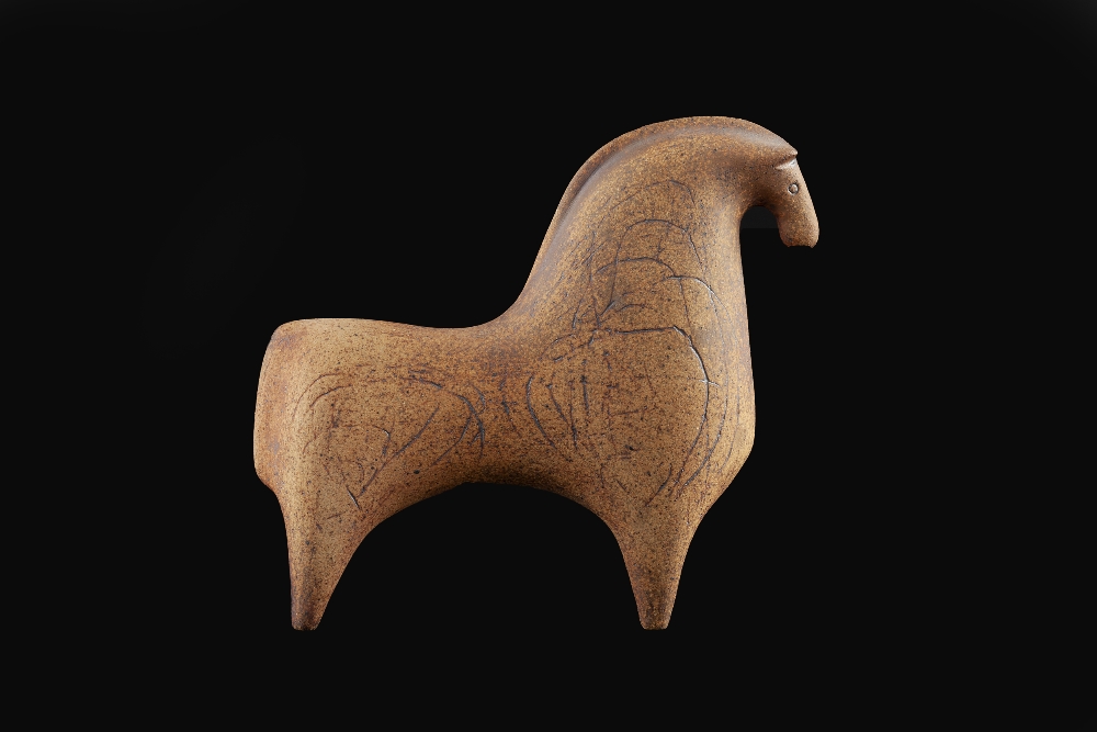 Peter Wright (1919-2003) Model horse, circa 1960 incised initials 14cm high. David Leach