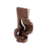 Brian Willsher (1930-2010) Totem sculpture, 1987 signed and dated (to base) carved teak 26.2cm