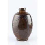 Mike Dodd (b.1943) Vase andesite resist decoration impressed potter's seal covered with glaze 32.5cm