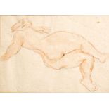 Frank Dobson (1888-1963) Nude signed in pencil pencil and watercolour 21cm x 31.5cm.