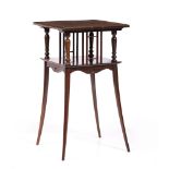 Edward William Godwin (1833-1886) Occasional table, circa 1875 rosewood, the rectangular top over