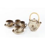 Anchor Pottery Tea set comprising 7 pieces impressed marks teapot 22.5cm high (7).