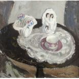 Anne Redpath (1895-1965) 'The Lustre Cup' signed (lower right) oils on board 48.4cm x 47.5cm.