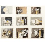 David Carr (1915-1968) Eighteen sketches for engine series, circa 1959 on two sheets pencil and