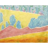 Eardley Knollys (1902-1991) Summer fields signed (lower right) oils on paper 52cm x 66cm.