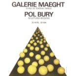 Pol Bury (1922-2005) Galerie Maeght Pol Bury Sculptures exhibition poster lithograph published by