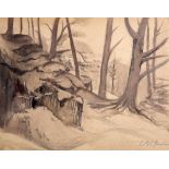 Olive F. Openshaw (fl.1930-1970) Alderly Edge, 1936 signed in pencil (lower right) watercolour,