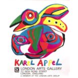 London Arts Gallery Five posters, circa 1970 for exhibitions on Karel Appel, Janz Jennings/