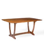 Edward Barnsley (1900-1987) Refectory table, circa 1940s oak, the top over shaped chamfered supports