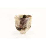 Rachel Wood (Contemporary) Vessel stoneware with various textured glazes incised signature 15cm