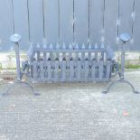 A cast iron fire basket, 78cm,