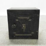 A 19th century cast iron safe, 41cm,
